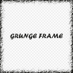 Vector Grunge Frame. Distress Background. Design element isolated on a transparent background.