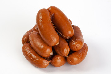 Boiled sausages. Cooked from natural meat, they give strength and vivacity.