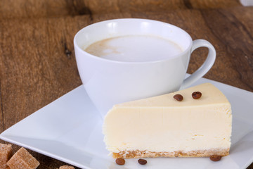 Coffee with cheesecake
