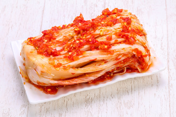 Kimchi fermented cabbage