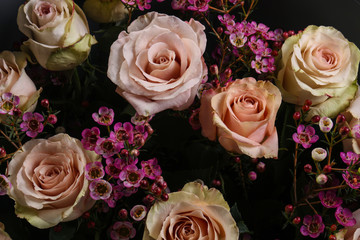 Fresh roses bouquet