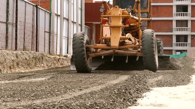Buldozer en labores de construcci&oacute;n