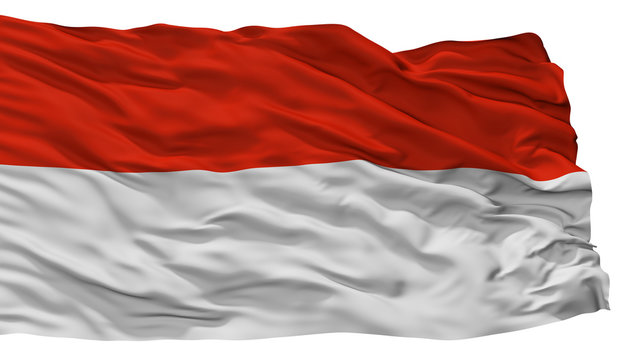 Tarija City Flag, Country Bolivia, Isolated On White Background