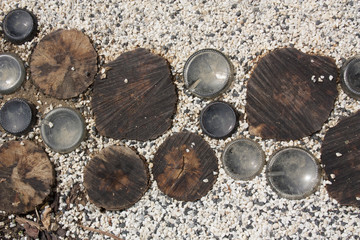 Chemin de bois et de verre
