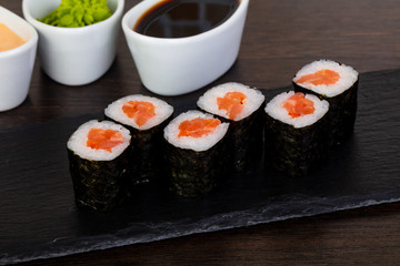 Appetizing sushi roll