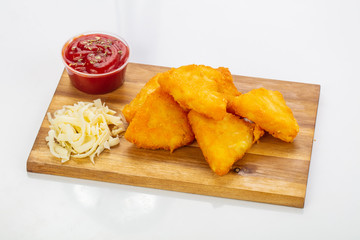 Potato pancakes with cheese