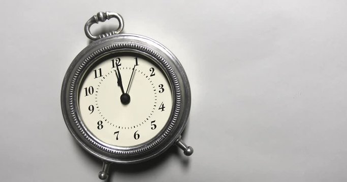 Sixty second hand on pewter clock
