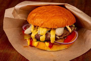 Homemade tasty burger