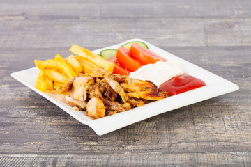 shawarma in plate