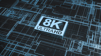 8k Ultra Hd Symbol On Abstract Electronic Circuit Board Television Technology Concept Of Ultra High 8k Ultra Hd Symbol On Abstract Electronic Circuit Board Television Technology Concept Of Ultra High