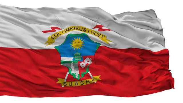 Soacha City Flag, Country Colombia, Cundinamarca Department, Isolated On White Background