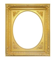 Golden frame for paintings, mirrors or photo