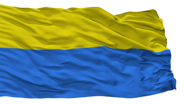 Latacunga City Flag, Country Ecuador, Isolated On White Background