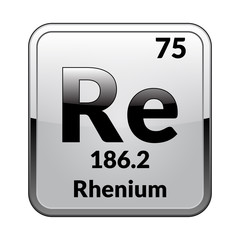 The periodic table element Rhenium. Vector illustration