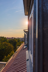 Ausbau Dachgeschoß, Fensterbau, am Abend, Dachgeschosswohnung, Dachausbau, gewinnung Wohnraum,...