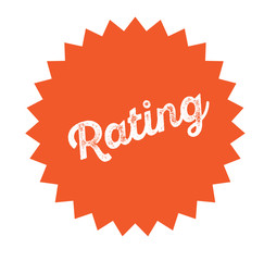 rating stamp on white