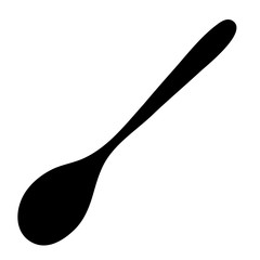 spoon for food and eating food silhouette isolated on white background