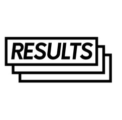 results stamp on white