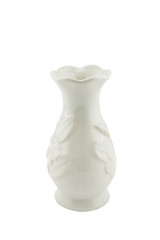 White vase ceramic isolated on a white background, clipping path