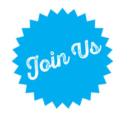join us stamp on white