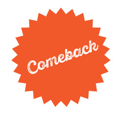 comeback stamp on white