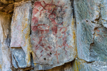 Indian Painted Rocks Area in Riverside State Park
