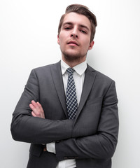 closeup.serious businessman.