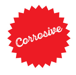 corrosive stamp on white