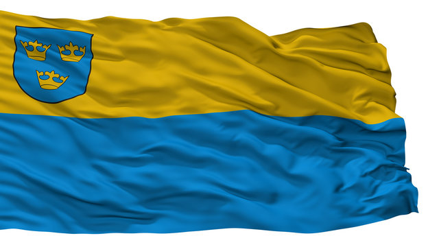 Pabianice City Flag, Country Poland, Isolated On White Background