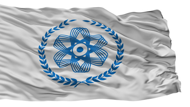 Seversk City Flag, Country Russia, Tomsk Oblast, Isolated On White Background