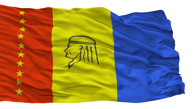 Maturin City Flag, Country Venezuela, Isolated On White Background