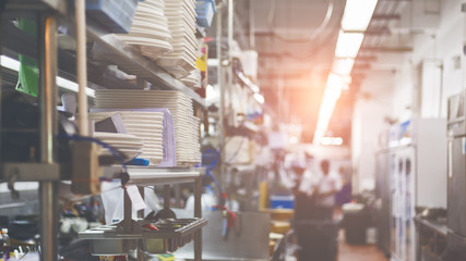Empty restaurant kitchen