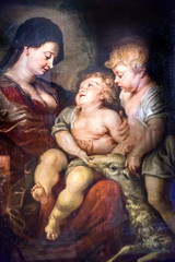 Fototapeta na wymiar Rubens Painting Santa Maria Giglio Zobenigo Church Venice Italy