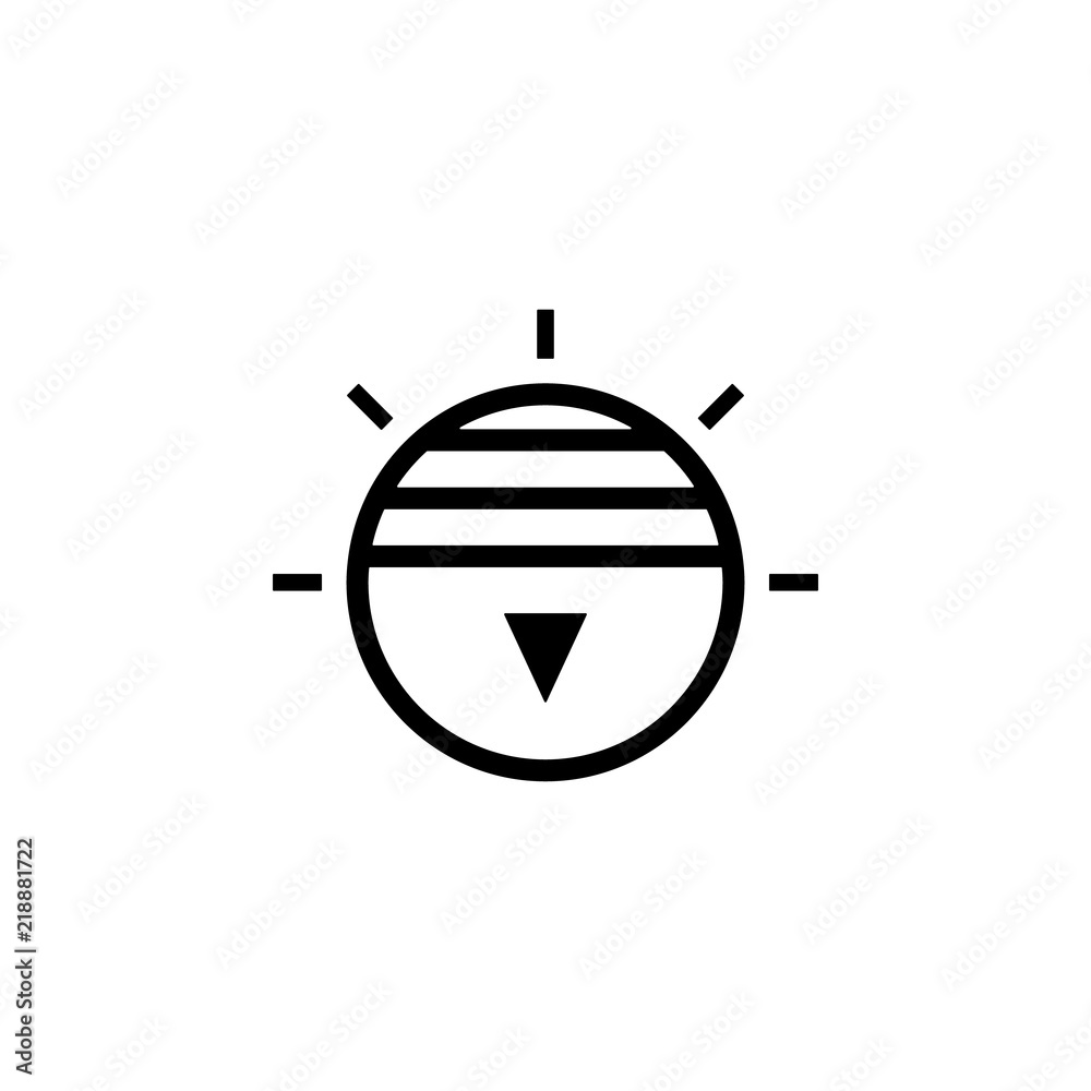 Poster sunset sign icon. element of weather sign for mobile concept and web apps icon. thin line icon for w