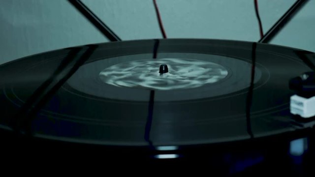 Vinyl player playing music