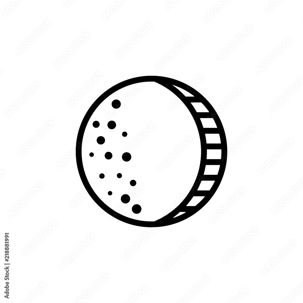 Poster gibbous moon sign icon. element of weather sign for mobile concept and web apps icon. thin line icon