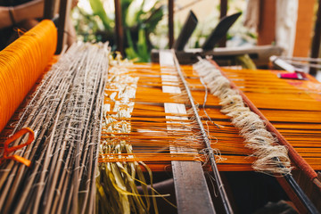 Traditional handicraft sarong in bali indonesia