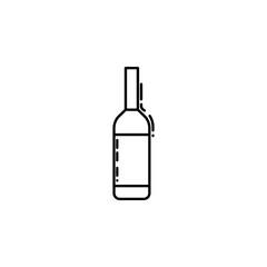 a bottle of wine dusk icon. Element of drinks and beverages icon for mobile concept and web apps. Thin line a bottle of wine icon can be used for web and mobile
