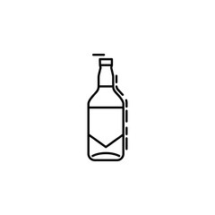 bottle of beer dusk icon. Element of drinks and beverages icon for mobile concept and web apps. Thin line bottle of beer icon can be used for web and mobile