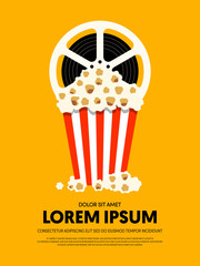 Movie and film modern retro vintage poster background
