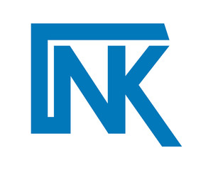 blue initial typography alphabet font typeset logotype image vector icon