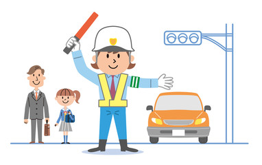 女性警備員　誘導業務