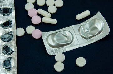 tablets are scattered on the table, dosage for the patient