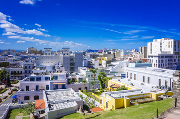 Cityscape of Old San Juan in Puerto Rico - obrazy, fototapety, plakaty