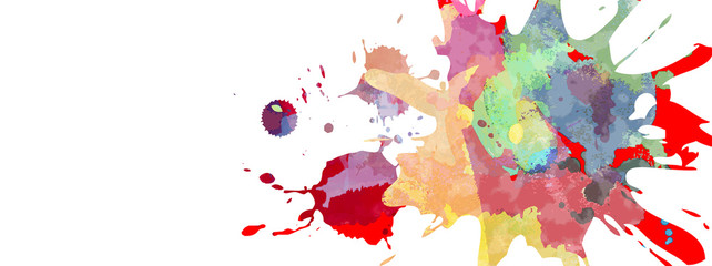 飛び散ったカラフルな塗料