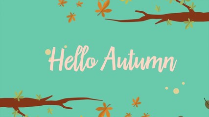 hello autumn template video background collection