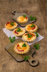 Tartlets with vegetables
