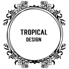 Floral design tropical theme background vector illustration