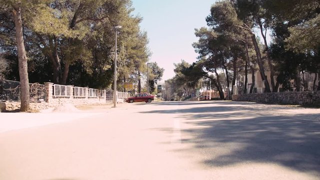 Clip of a street in Pakostane, Croatia.