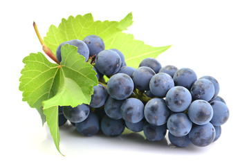 Grapes on a white background